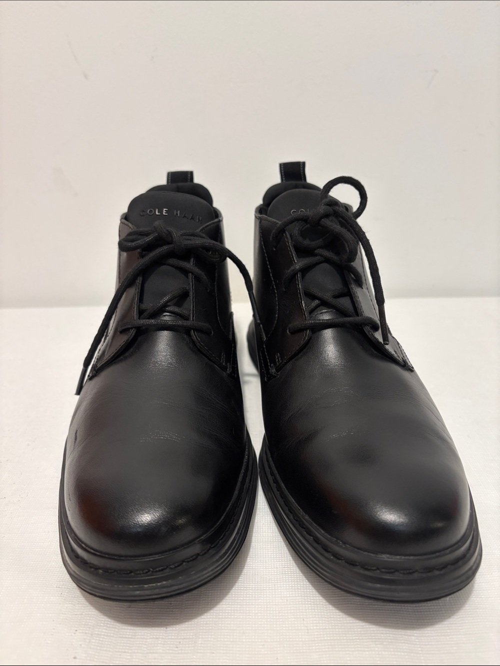 Cole Haan Men's Black Leather Chukka Boots